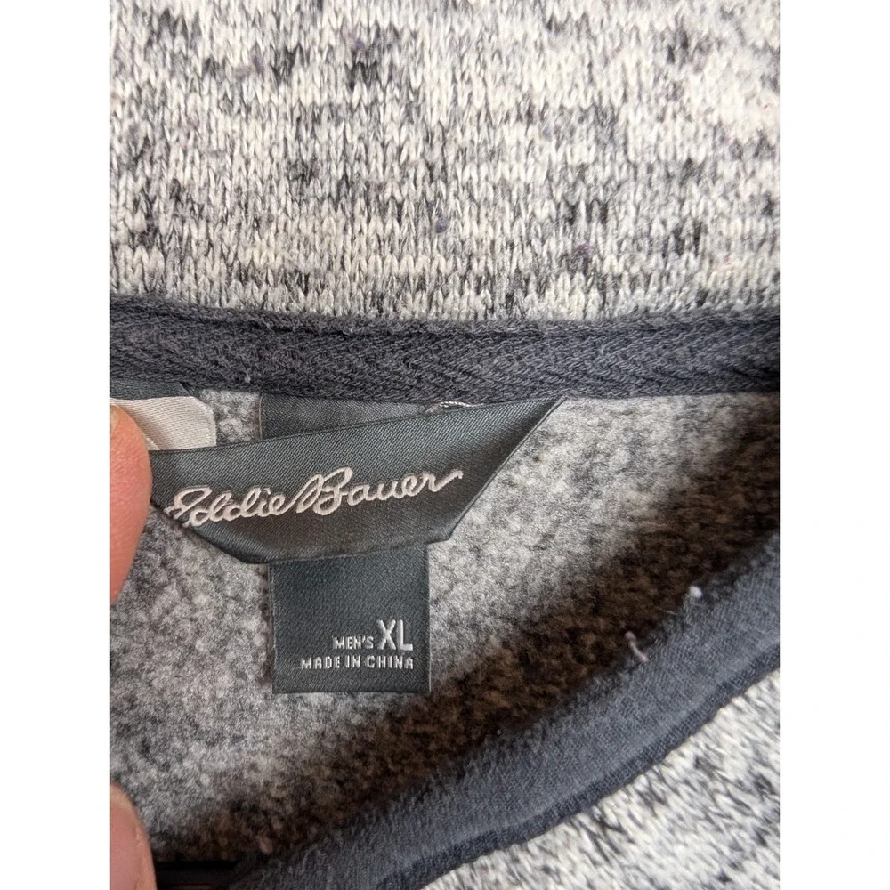 Eddie Bauer Men's Radiator Fleece Quarter‎ Snap Pullover Sweater Grey XL